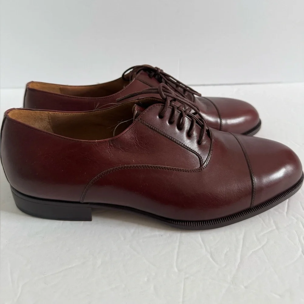 Natalino Salazzo Brown Oxfords Leather Brown Men's Formal Dress Shoes Size 40